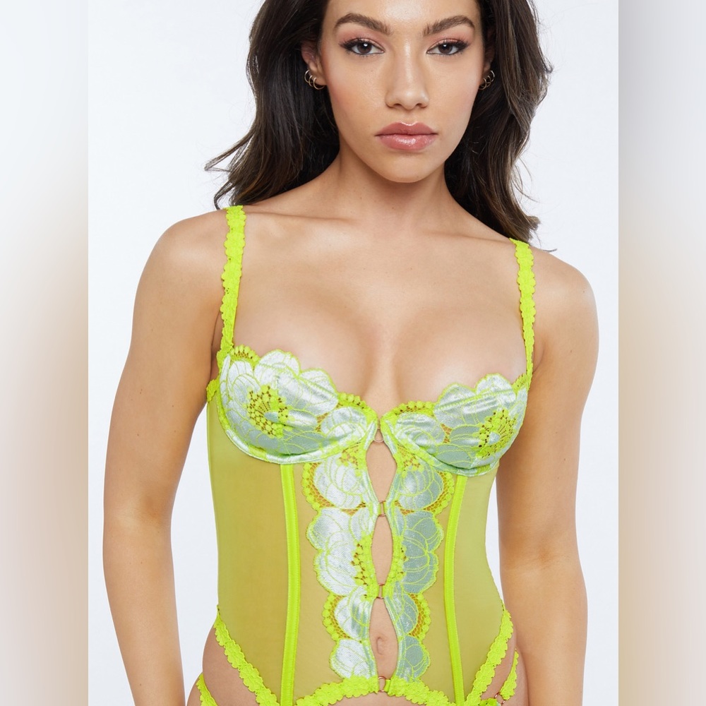 Savage X Fenty Perfect Poppies bustier - Green - size Small